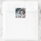 Der Rabe Quadratischer Aufkleber (Tasche)