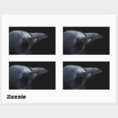 Der Rabe Rechteckiger Aufkleber (Blatt)