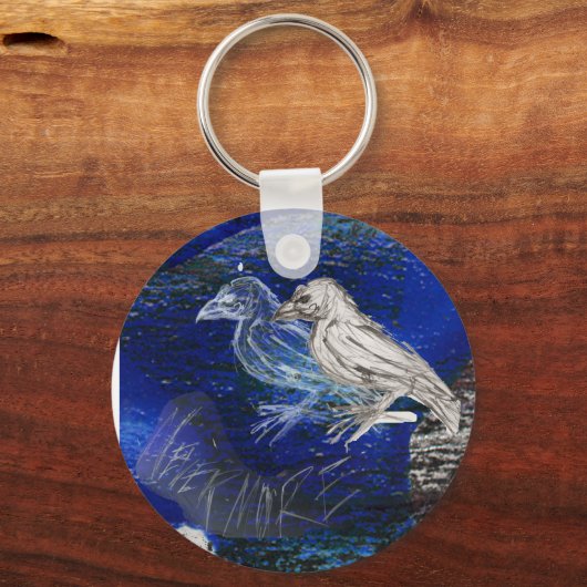 Der Rabe Schlüsselanhänger (Vorderseite)