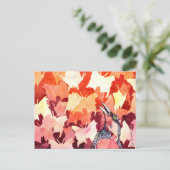 Der Rabe schreckt die Schmetterlinge auf Postkarte (Stehend Vorderseite)