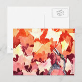 Der Rabe schreckt die Schmetterlinge auf Postkarte (Vorne/Hinten)