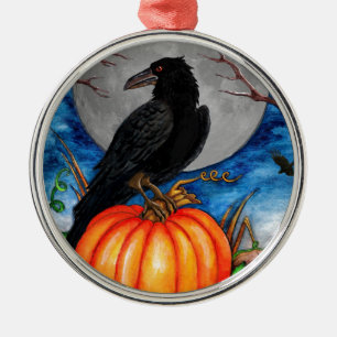 Der Rabe Silbernes Ornament