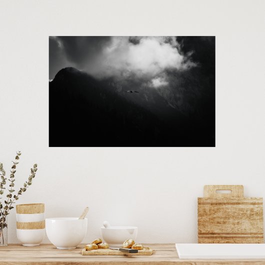 Der Rabe über den Bergen Poster (Küche)