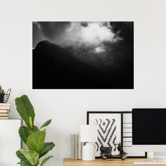 Der Rabe über den Bergen Poster (Heimbüro)