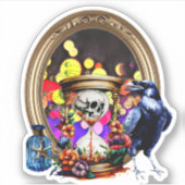 Der Rabe und das Schädelstollen Aufkleber (Vorderseite)