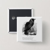 Der Rabe von Edgar Allan Poe Button (Vorne & Hinten)