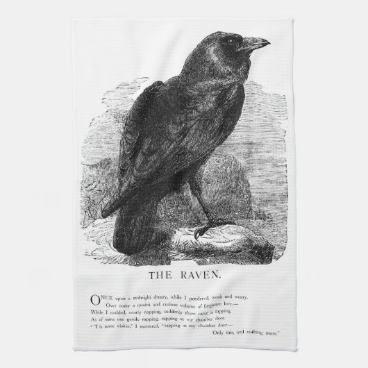 Der Rabe von Edgar Allan Poe Handtuch (Vertikal)