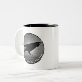 Der Rabe Zweifarbige Tasse (Vorderseite Links)