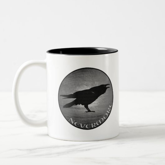 Der Rabe Zweifarbige Tasse (Links)