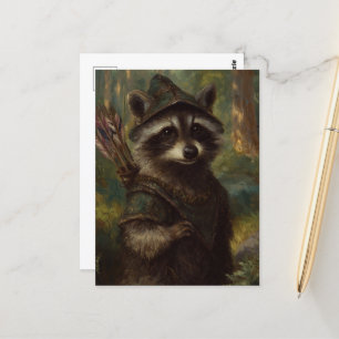 Der Raccoon Archer Postkarte