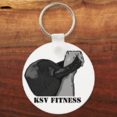 Der Rack-Kettlebell-Schlüsselanhänger Schlüsselanhänger (Vorderseite)
