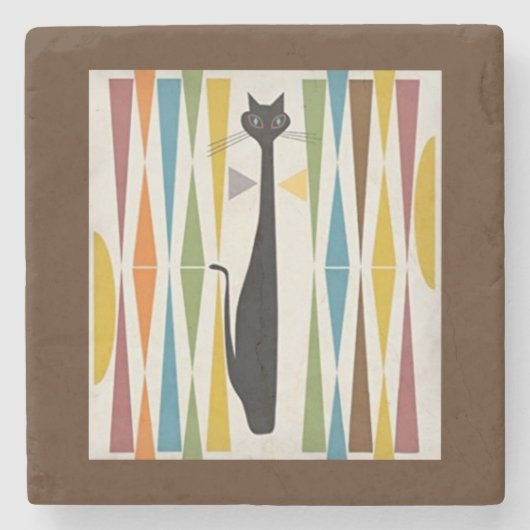 Der raffinierte Cat Stone Untersetzer (Vorderseite)