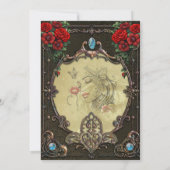 Der Rahmen ist opulent gestaltet Einladung (Rückseite)