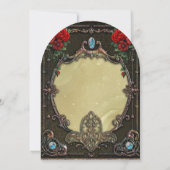 Der Rahmen ist opulent gestaltet Einladung (Rückseite)