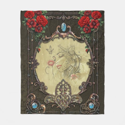 Der Rahmen ist opulent gestaltet Fleecedecke (Vorderseite)