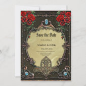 Der Rahmen ist opulent gestaltet Save The Date (Vorderseite)