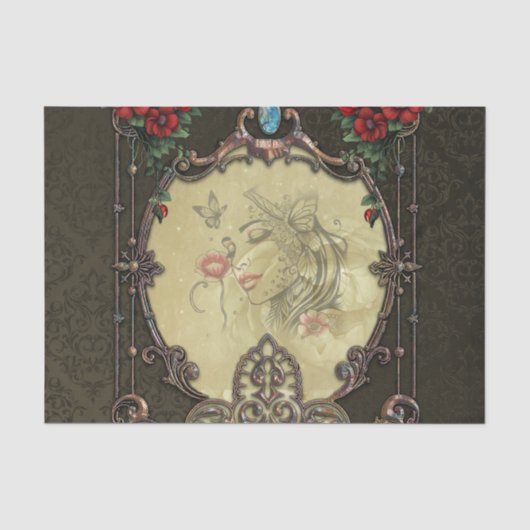 Der Rahmen ist opulent gestaltet Seidenpapier (Vorderseite)