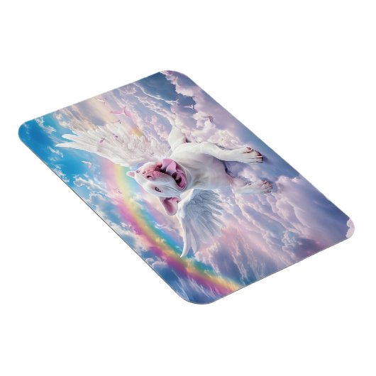 Der Rainbow Bridge White Angel Dog Magnet (Rechte Seite)