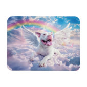 Der Rainbow Bridge White Angel Dog Magnet (Horizontal)