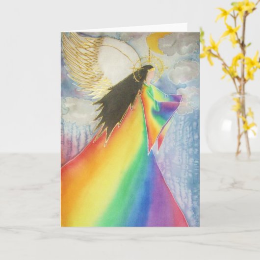 Der Rainbow-Engel Karte (Gelbe Blume)