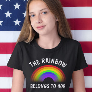 DER RAINBOW GEHÖRT GOTT, Christlichen T - Shirt