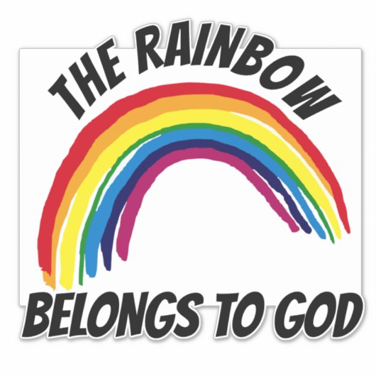 DER RAINBOW GEHÖRT ZU GOTT DECAL STICKERS AUFKLEBER (Vorderseite)