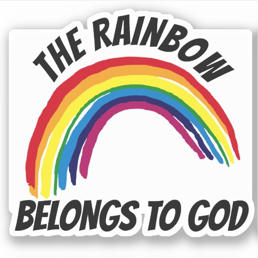 DER RAINBOW GEHÖRT ZU GOTT DECAL STICKERS AUFKLEBER (Vorderseite)