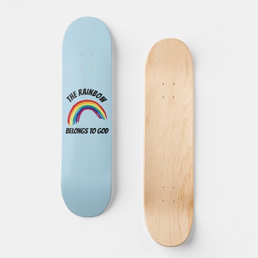 DER RAINBOW GEHÖRT ZU GOTT SKATEBOARD DECK (Vorderseite)
