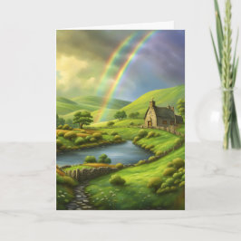 Der Rainbow Hütte St. Patrick's Day Feiertagskarte