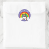 Der Rainbow-Rainbow-Stierkampf Runder Aufkleber (Tasche)