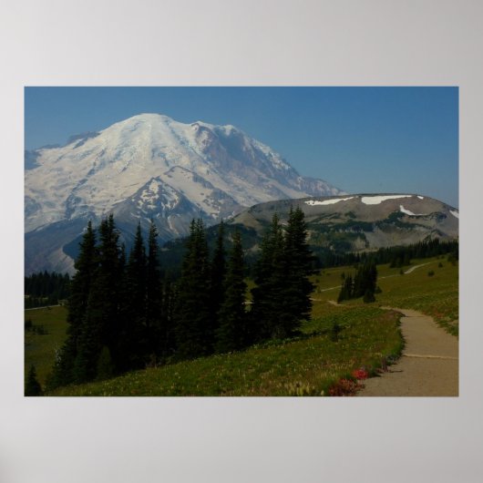 Der Rainier vom Sourdough Ridge Trail Poster (Vorne)