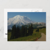 Der Rainier vom Sourdough Ridge Trail Postkarte (Vorne/Hinten)
