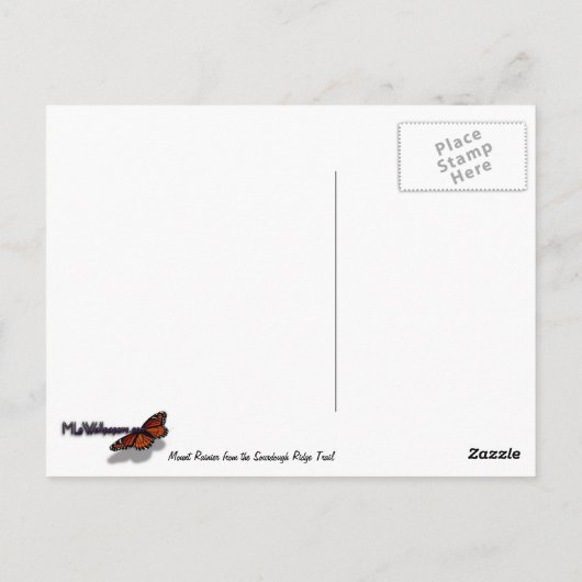 Der Rainier vom Sourdough Ridge Trail Postkarte (Rückseite)