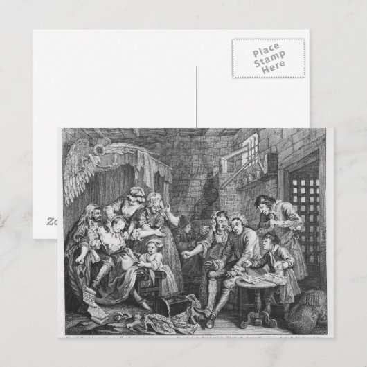 Der Rake im Gefängnis Postkarte (Vorne/Hinten)