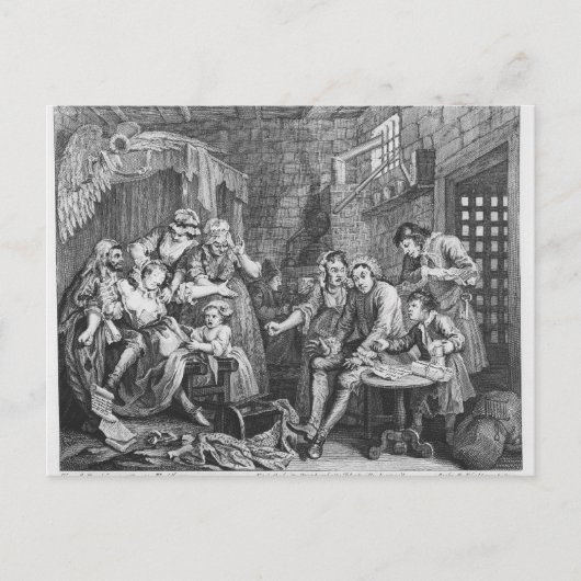 Der Rake im Gefängnis Postkarte (Vorderseite)