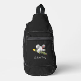 Der Raketen Truthahn Weltraum Reise Crossbody Bag