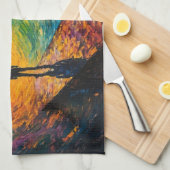 Der Rand der Dimension Geschirrtuch (Viertel Falte)