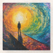 Der Rand der Dimension Glasuntersetzer (Vorderseite)