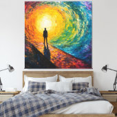 Der Rand der Dimension Leinwanddruck (Insitu (Schlafzimmer))