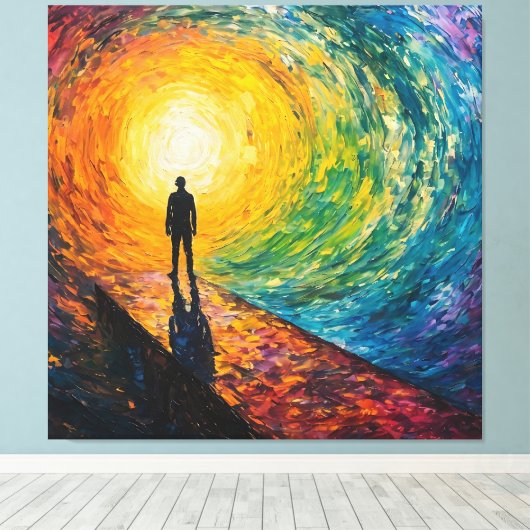 Der Rand der Dimension Leinwanddruck (Insitu (Holzboden))