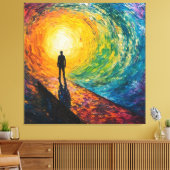 Der Rand der Dimension Leinwanddruck (Insitu (Wohnzimmer))