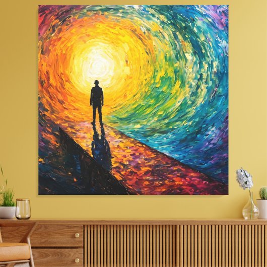 Der Rand der Dimension Leinwanddruck (Insitu (Wohnzimmer))