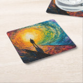 Der Rand der Dimension Rechteckiger Pappuntersetzer (angewinkelt)