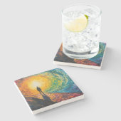 Der Rand der Dimension Steinuntersetzer (Seitenansicht)