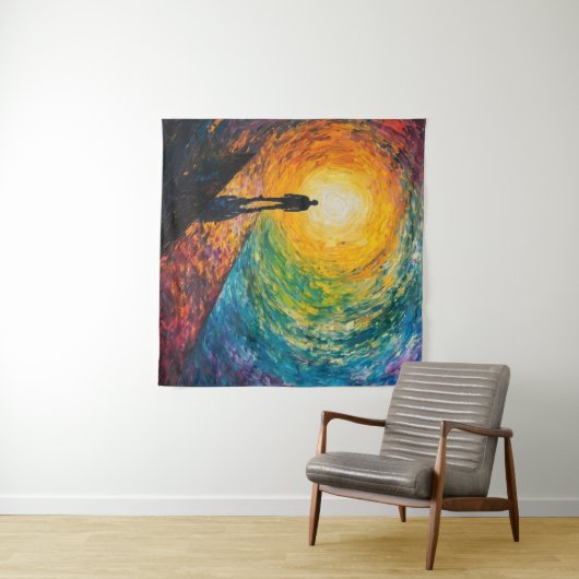 Der Rand der Dimension Wandteppich (Beispiel (Horizontal))