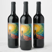 Der Rand der Dimension Weinetikett (Flaschen)