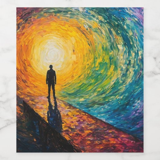 Der Rand der Dimension Weinetikett (Einzelnes Label)