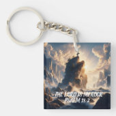 Der Rand der Existenz, der Herr, ist mein Fels Schlüsselanhänger (Vorderseite)