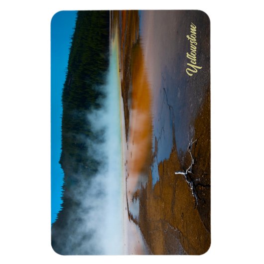 der Rand des Grand Prismatic Spring Yellowstone Magnet (Vertikal)