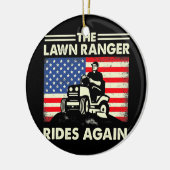 Der Ranger auf dem Rasen fährt wieder auf Rasen Keramik Ornament (Links)